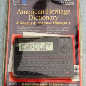 Vintage Seiko SII American Heritage Dictionary WP5501 New - Etsy