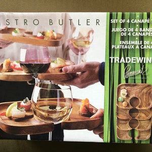 Bistro Butler set of 4 canape&#39; trays, new