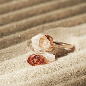 CITRINE CRYSTAL RING, Birth Stone Ring, Citrine Ring, Genuine Nature&#39;s Elegance Stone Ring, Trendy Valentine day gift for Her