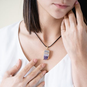 Amethyst Necklace for Women, Easter Gift, Calming Crystal Pendant, Jewelry for Anxiety Relief, Birthday Gift For Her, Anniversary Gemstone