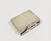 Pill Box - Purse Pill Case - Travel Pill Case antique silver 800