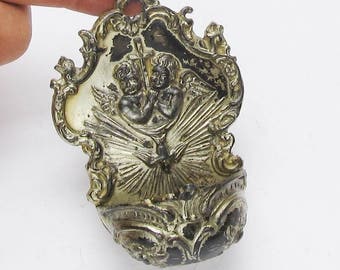 antique Holy Water Font angel