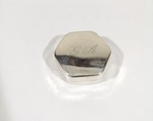 Pill Box - Purse Pill Case - Travel Pill Case antique silver 800