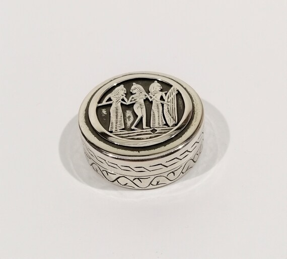 Pill Box Purse Pill Case Travel Pill Case Antique Silver Etsy