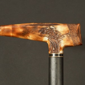 walking stick handle antler deer 342
