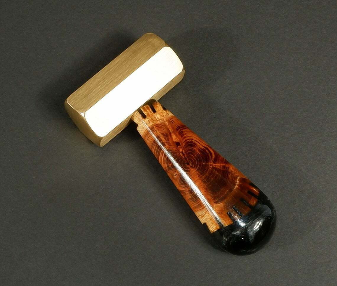 Hammer brass Brass mallet    wood handmade