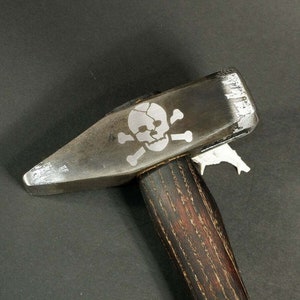 Unique Riveting Hammer with leather handle wrap , unique hammer