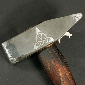 Unique Riveting Hammer with leather handle wrap , unique hammer
