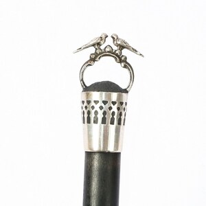 vintage sterling walking stick 63 cane silver 800