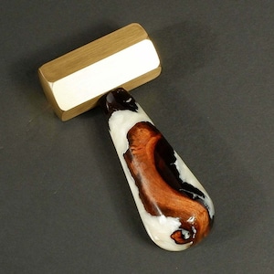 Hammer brass Brass mallet  WALNUT tree wood handmade