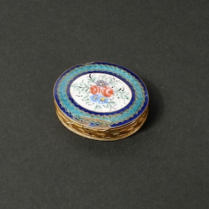 Pill Box Snuff - Trinket Pill Case - Travel Pill Case antique enamelled