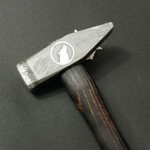 Unique Riveting Hammer with leather handle wrap , unique hammer