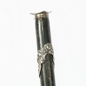 vintage sterling  walking stick 37 cane silver 800