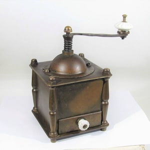 antique Coffee Grinder brass