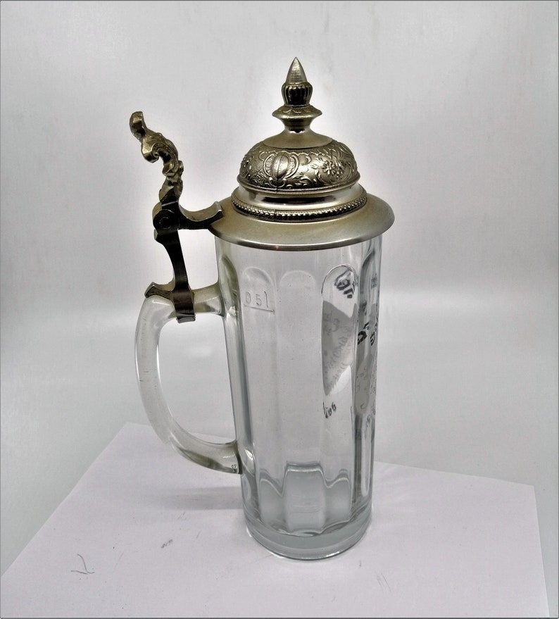 pewter beer stein with lid