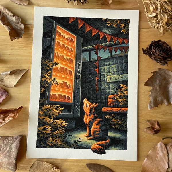 Window-Shopping (Cool Mint) | A4 art print