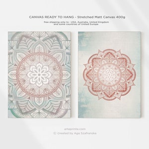 Mandala Wall Art Set of 2 Prints Boho Living Room Bedroom - Etsy