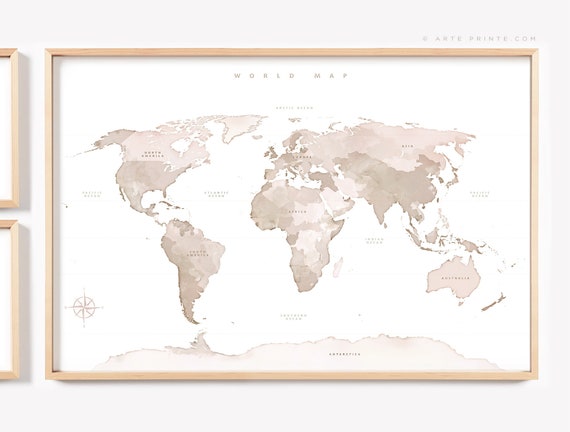 Print Country Map State map Travel Map Poster Wall Art Home Decor Large Wall Art Gicle Art Print Australia Watercolor Map Print