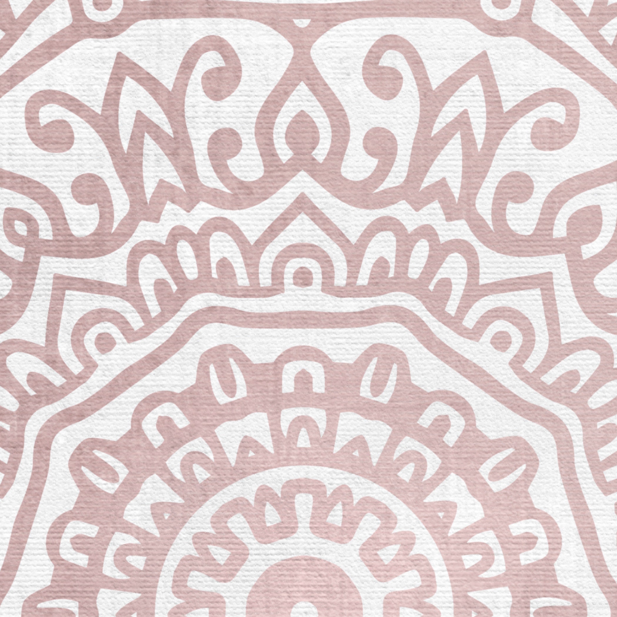 Pink Gray Mandala Wall Art Canvas or Paper Prints Boho Etsy