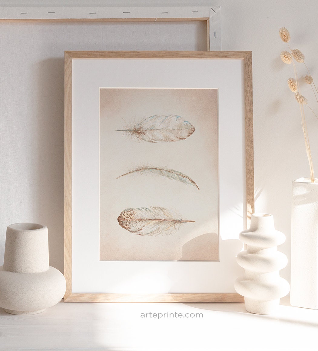 Feathers wall print/Boho wall print/Girls wall print/Feathers wall art Feathers wall print/Boho wall print/Girls wall print/Feathers wall art