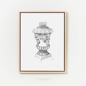 Griechische antike Skulptur Bleistiftzeichnung - Illustration Kunstdruck, Ästhetische Schwarz-Weiß-Skizze, Wandkunst - Giclee Print | Aga Szafranska