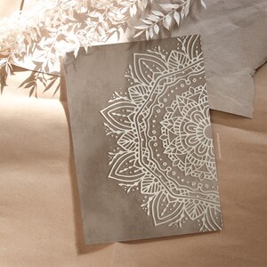 Beige Taupe Mandala Wall Art Set of 2 Prints Boho Bedroom - Etsy