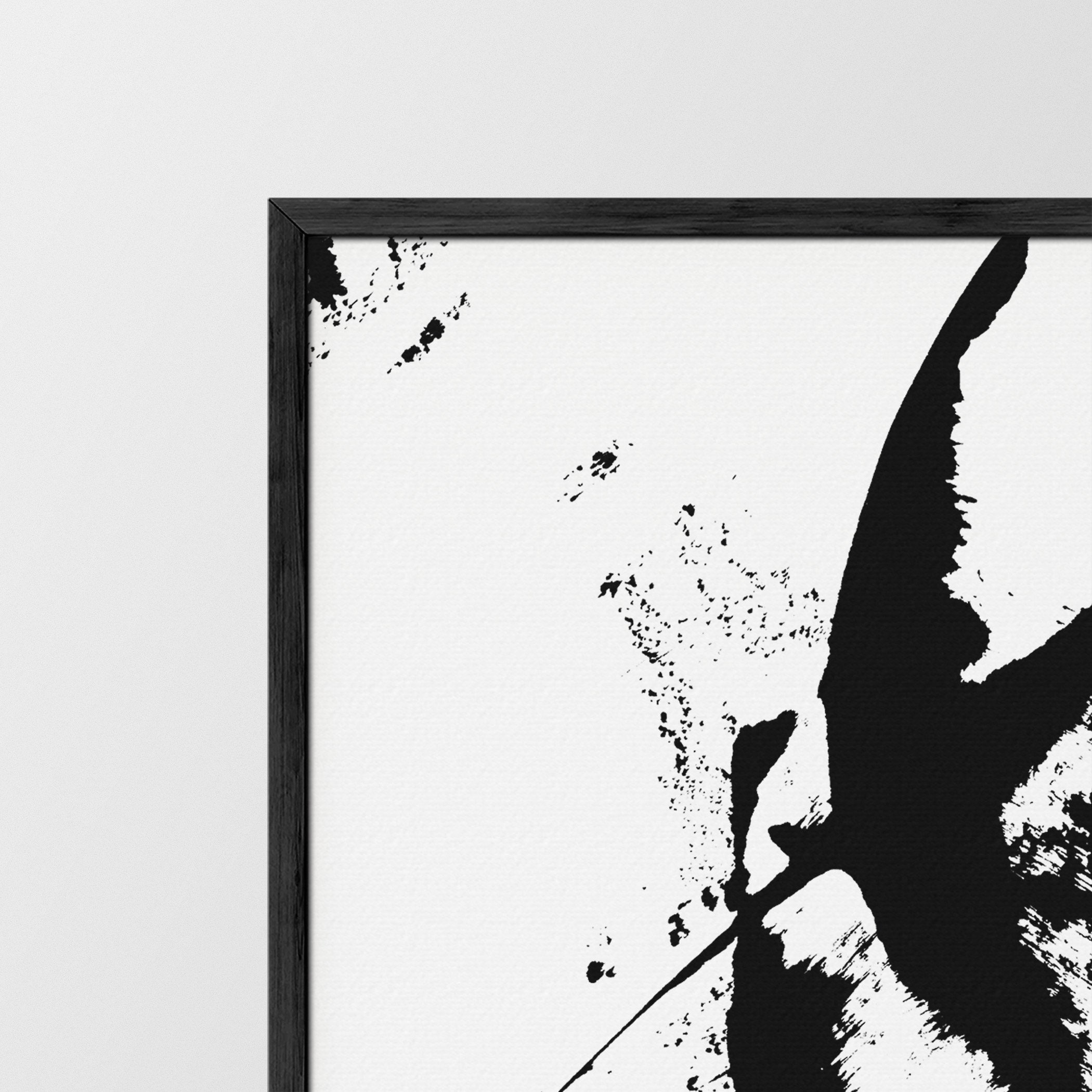 Black White Abstract Art Print Minimalist Painting Abstract Etsy