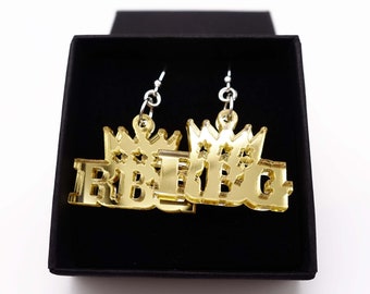 NOTORIOUS RBG earrings in honour of Ruth Bader Ginsburg