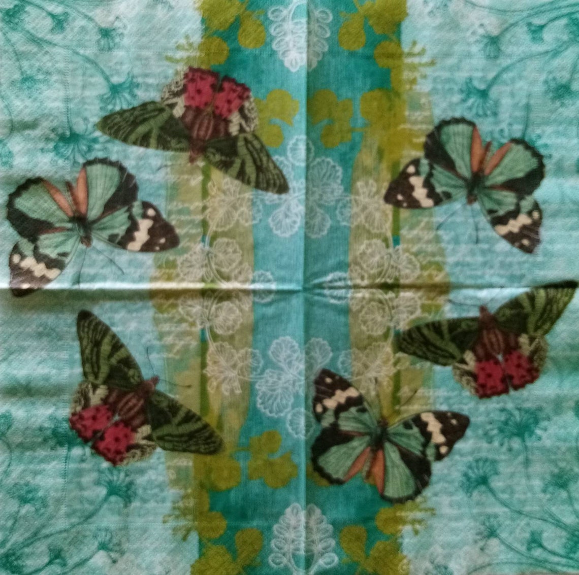Gift set butterfly napkins 20 pieces gift paper greeting card Etsy