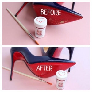 Loubby RED TouchUps - Red Sole Paint/Louboutin Sole Restorer/Craft Paint for Shoe Soles