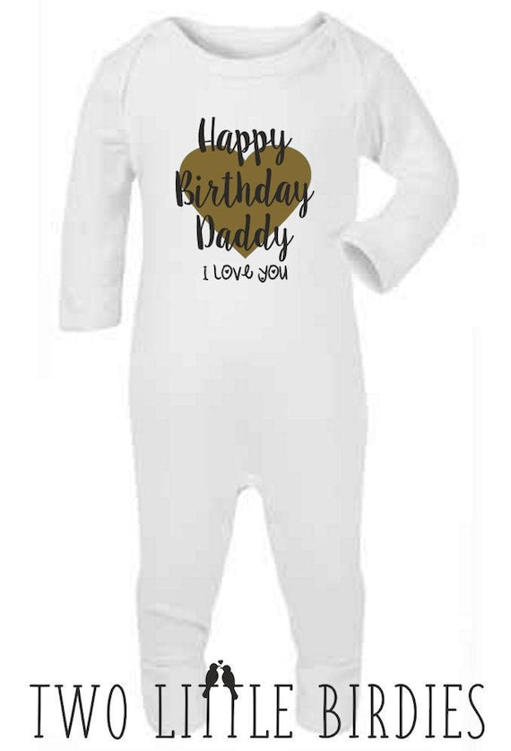 happy birthday daddy sleepsuit