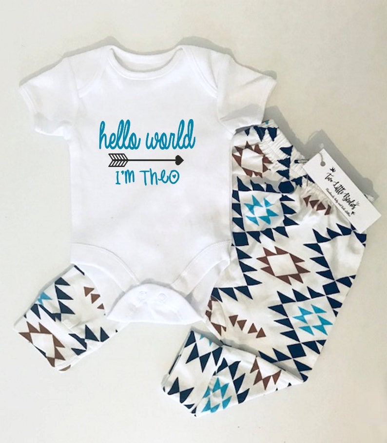 Personalised Hello World Gorgeous New Baby Coming Home Outfit Etsy