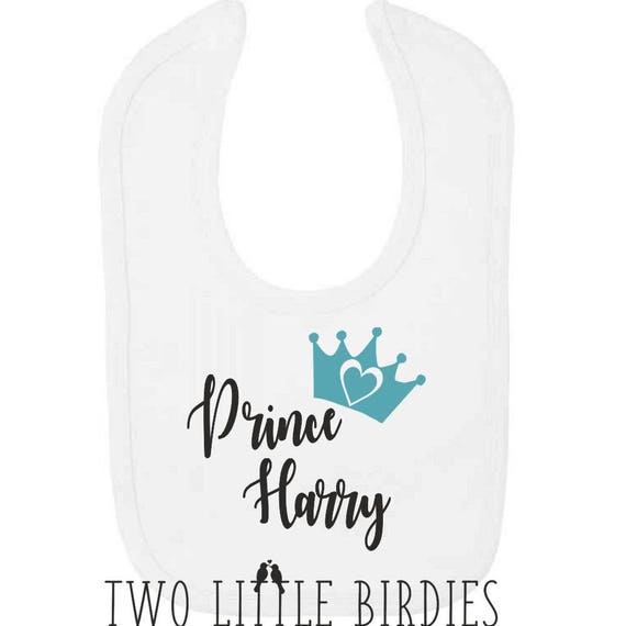 Personalised Embroidered Baby Bandana Dribble Bib Prince Baby Shower Boy Gift