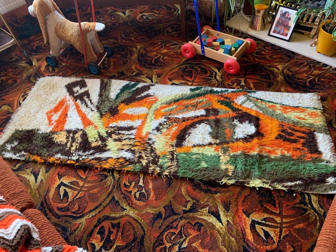 87.5×179 “Orange Flamingo” ViNTAGE RUG 87.5×179 “Orange Flamingo” ViNTAGE RUG Amazon.com: Living