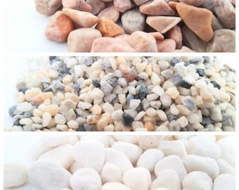 Natural Stones and Pea Gravel Terrarium Supplies for Indoor Plants Succulent Planter Pots Air Plant Accessories Aquarium Decoration Rocks