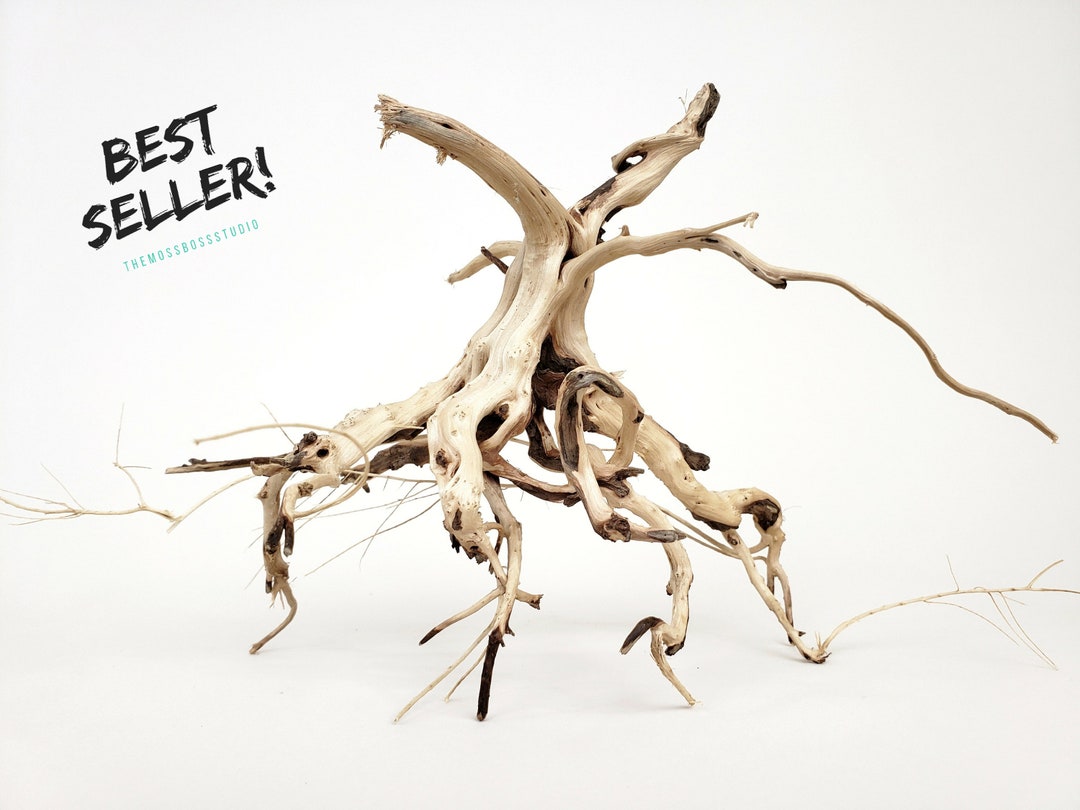 Natural Driftwood Tigerwood Aquarium Decoration Moss Ball Terrarium