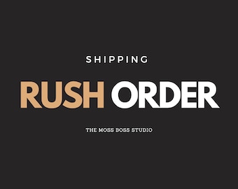 RUSH ORDER -- read description