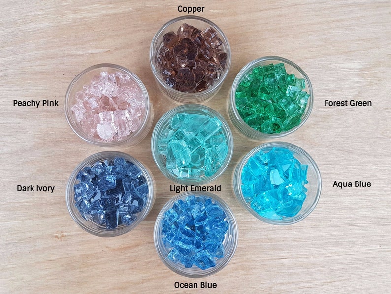 Crushed Glass 100g Arts Crafts Wedding Vase Fillers Terrarium Etsy