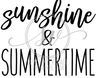 sunshine and summertime SVG