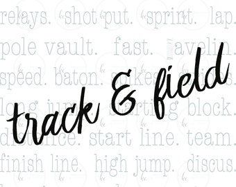 Track and Field Typography Digital File