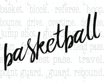 Basketball Typography Digital File