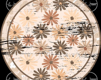 Neutral Distressed Circle PNG