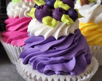 natural soap vegan Blueberries gift cupcake handmade wedding favors