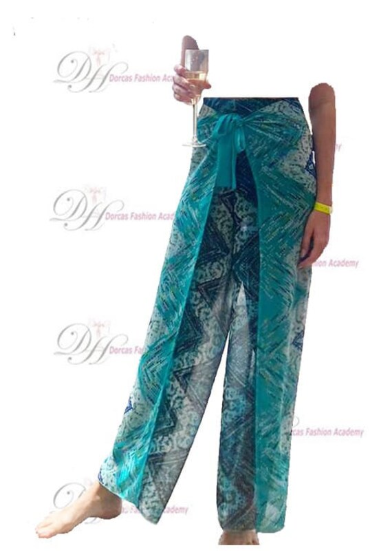Ladies Wrap Trousers Sewing PDF Pattern 
