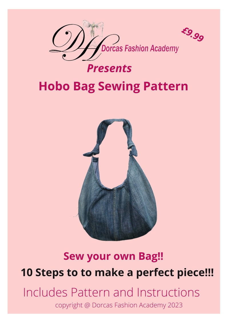 Denim Hobo Bag Pdf Sewing Pattern and Instructions - Etsy