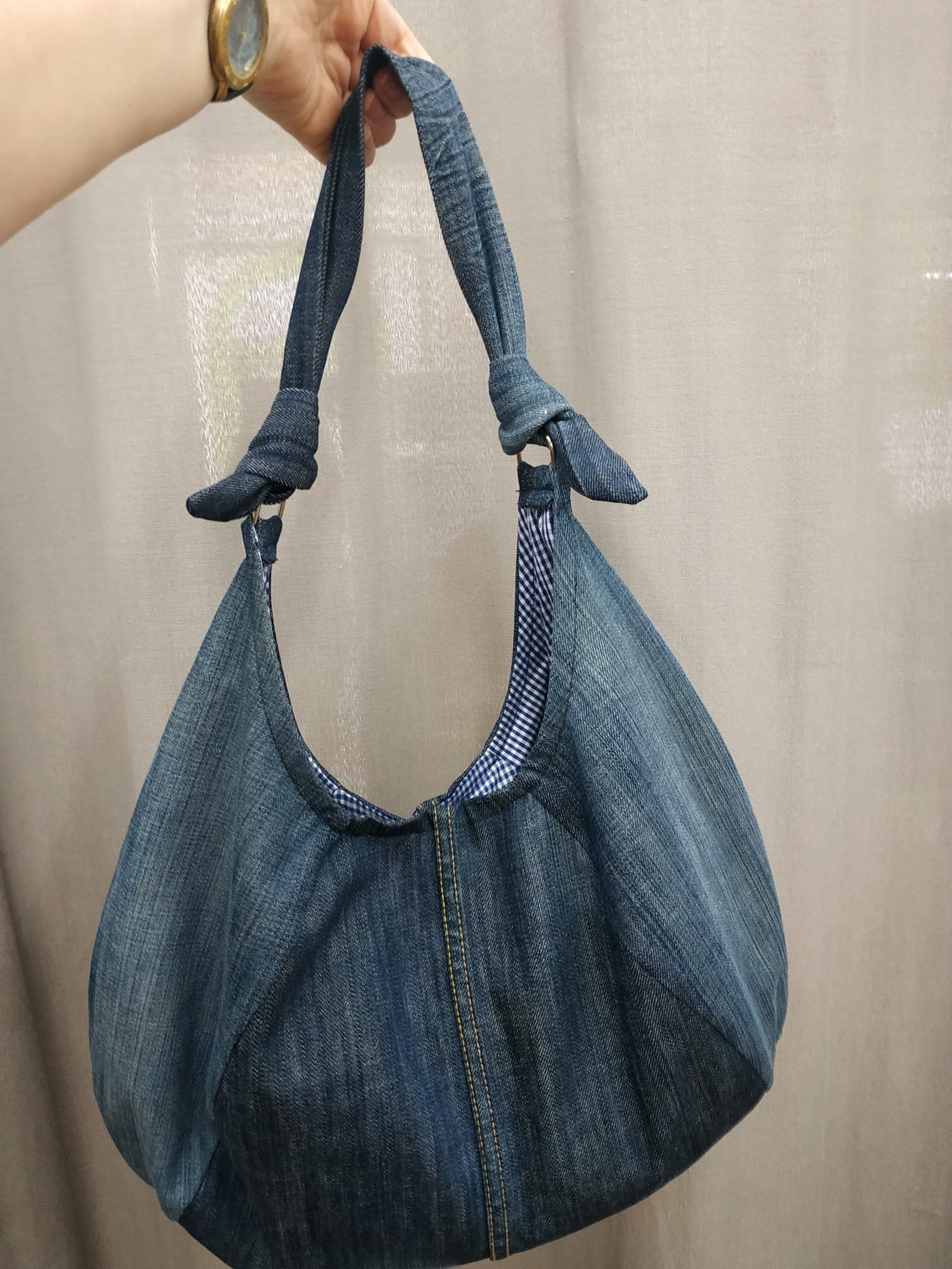 Denim Hobo Bag Pdf Sewing Pattern and Instructions Etsy