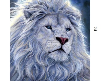 painting of lion etsy
