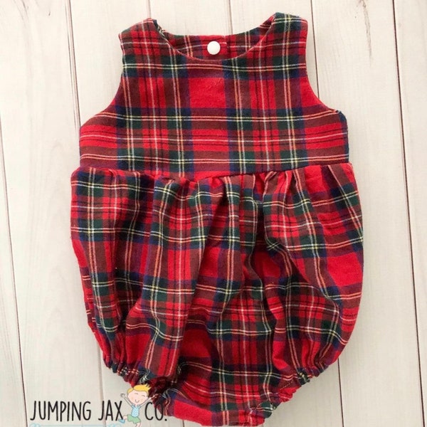 Plaid Jumper Romper (Available in multiple prints)