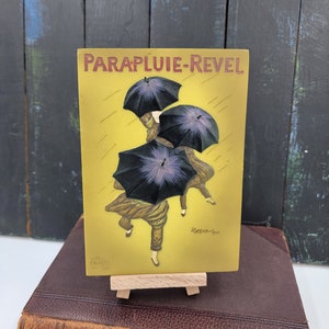 Parapluie-Revel wall art plaque, French Umbrella poster turned into a ceramic plaque