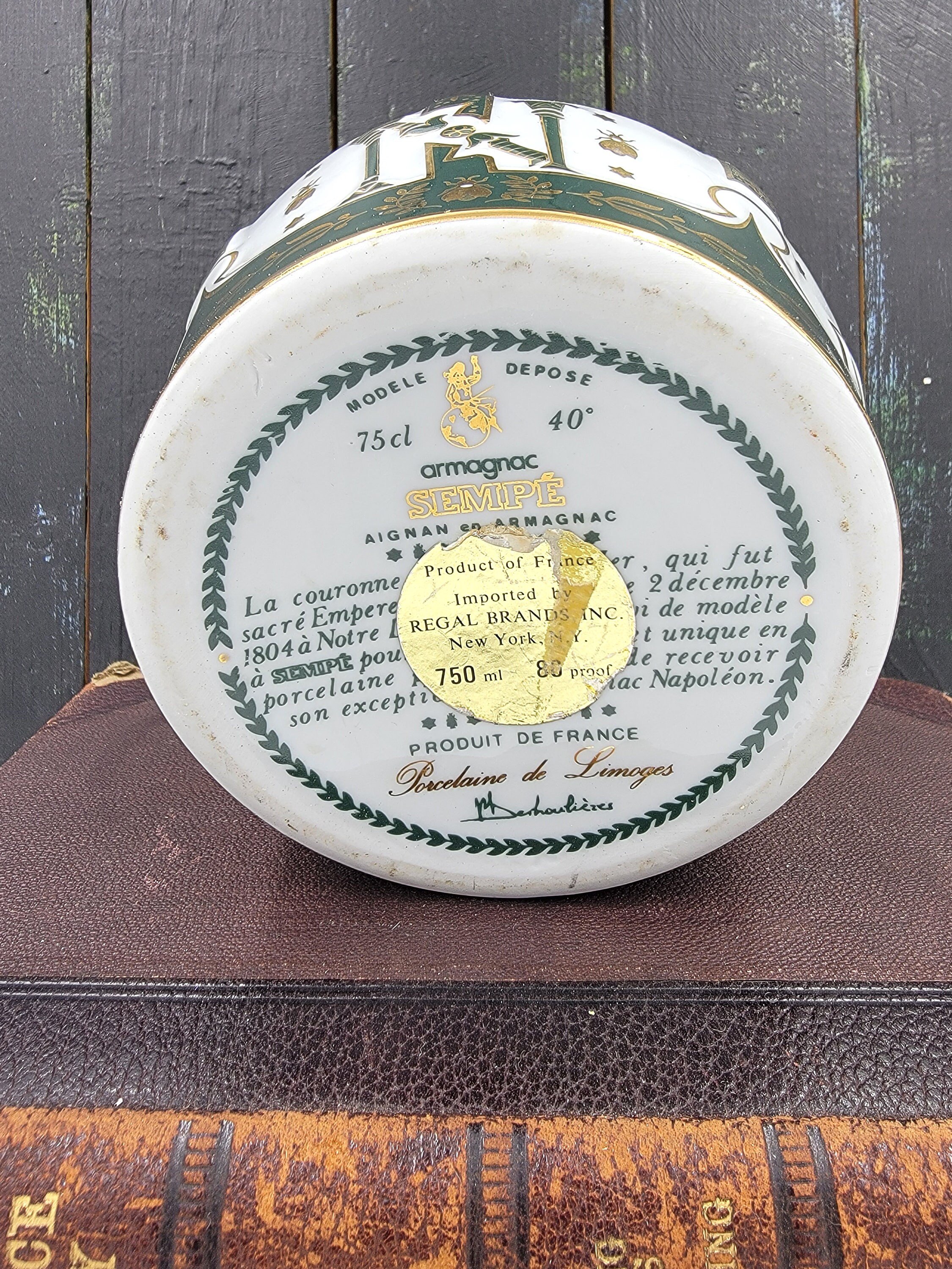 ブランデー SEMPE Armagnac Napoleon Limoges 750ml Limoges Armagnac Sempe Napoleon Decanter France 750ML Bottle, No